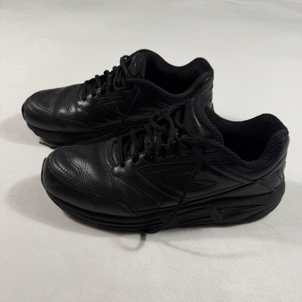 Brooks Addiction Walker Mens Walking Shoe SZ 10EE‎ Leather Black EUC